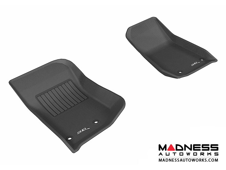 Jeep Wrangler / Unlimited Floor Mats (Set of 2) - Front - Black by 3D MAXpider